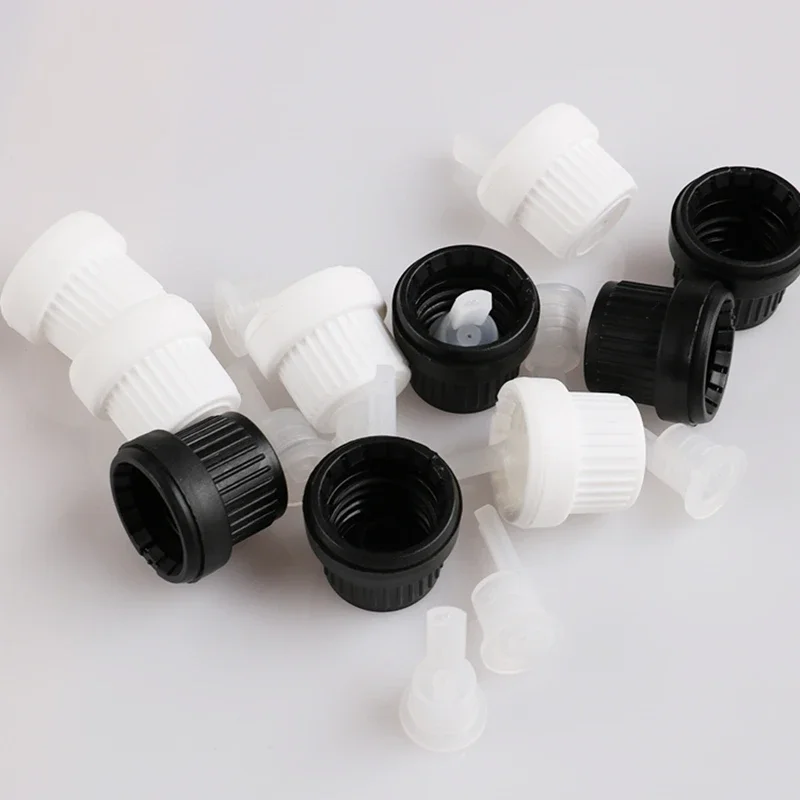 18mm Plastic Cap with Drop Plug for Essential Oil Bottle Screw Tamper Evident Cap for 5ml/10ml/15ml/20ml/30ml/50ml/100ml Bottle