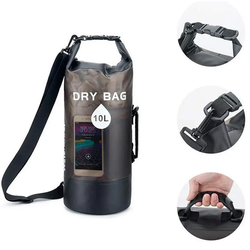 Outdoor Waterproof Dry Bag Lightweight 20L PVC Hiking Backpack Outdoor Floating Dry Backpack For Beach Rafting Fishing Camping