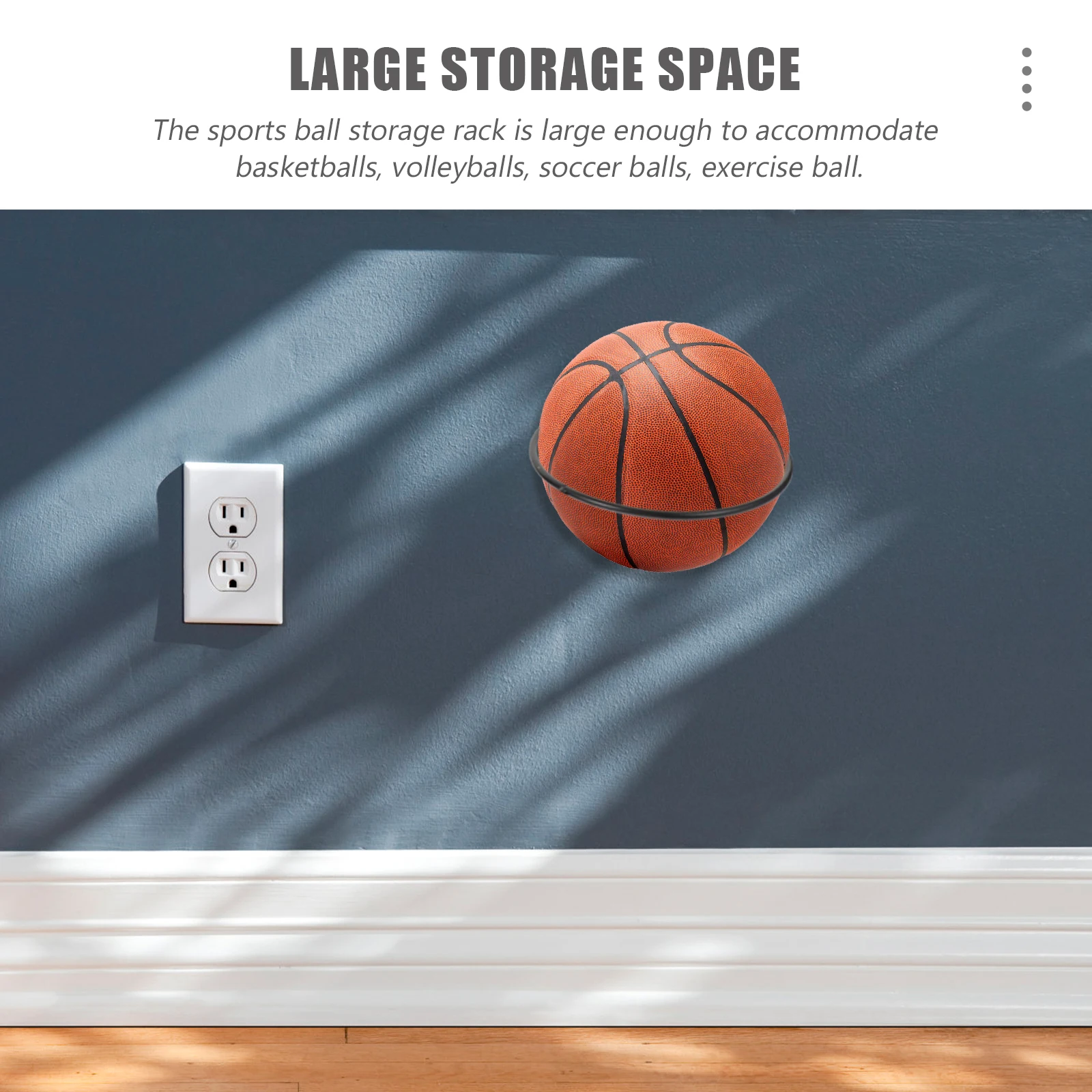 

2 Pcs Sports Ball Rack Display St Wall Mount Shelves Iron Basketball Holder Soccer Ball Bracket Fitness Shaping Gift Ideas Space