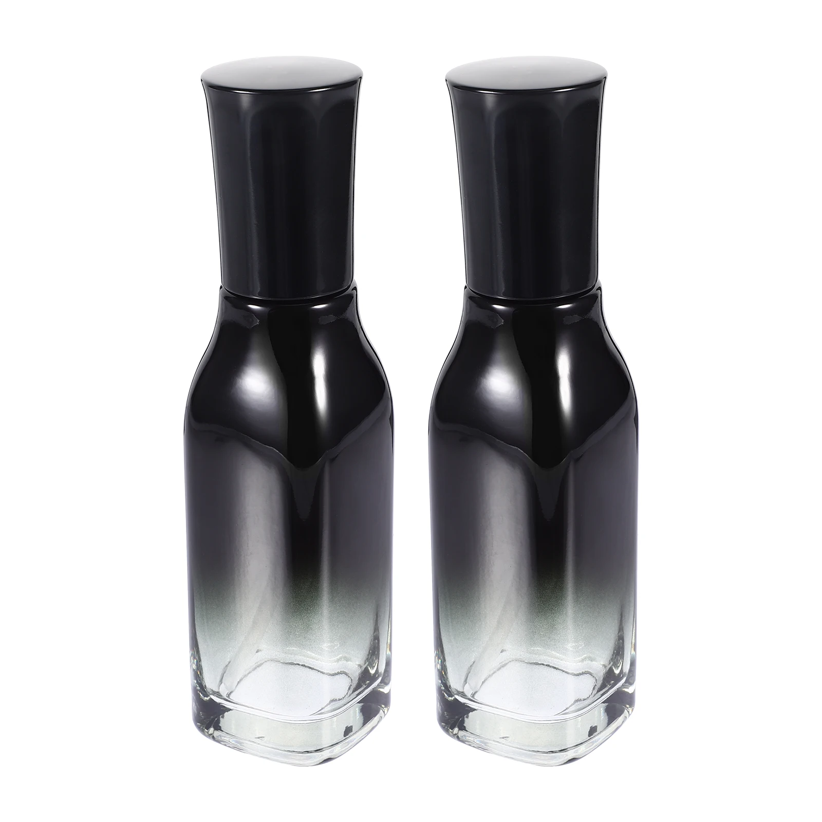 

2 Pcs Essence Lotion Bottle Practical and Convenient Dispenser Empty Pump Glass Bottles Airless Simple Jars