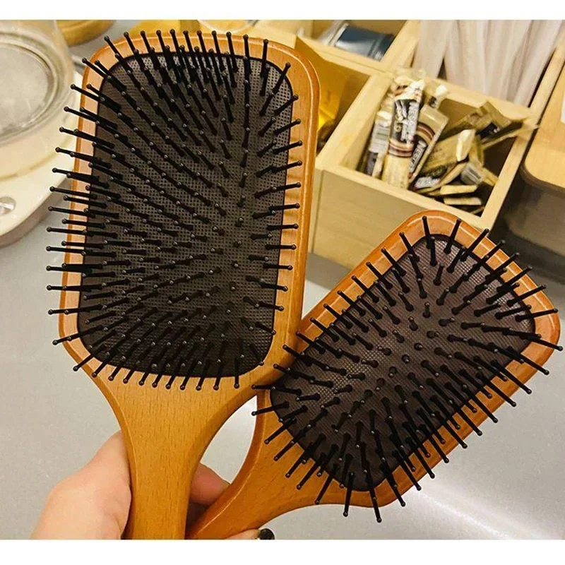 

Wooden Airbag Massage Comb Scalp Care Female Curly Hair Household High-grade Anti-static Hair Loss Large Board Makeup Comb