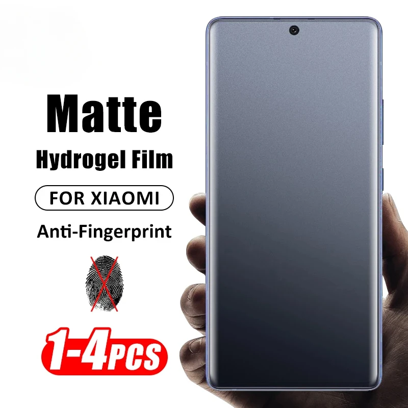 1-4PCS Full Curved Matte Hydrogel Film for Xiaomi 15 14 13 Ultra Screen Protector for Redmi Note 14 13 Pro Plus Not Glass