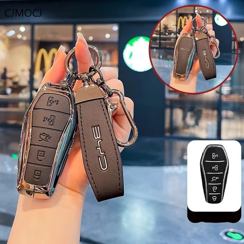 Premium Zinc Alloy Key Cover Case for BYD M9/Xia DM-i (2025) - Protective Key Fob Shell Keybag Keychain