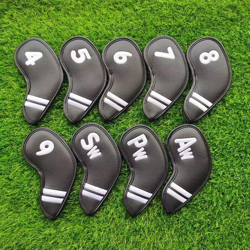 PU iron set golf iron set general club head set simple club cover protective cover Golf iron covers golf club head covers