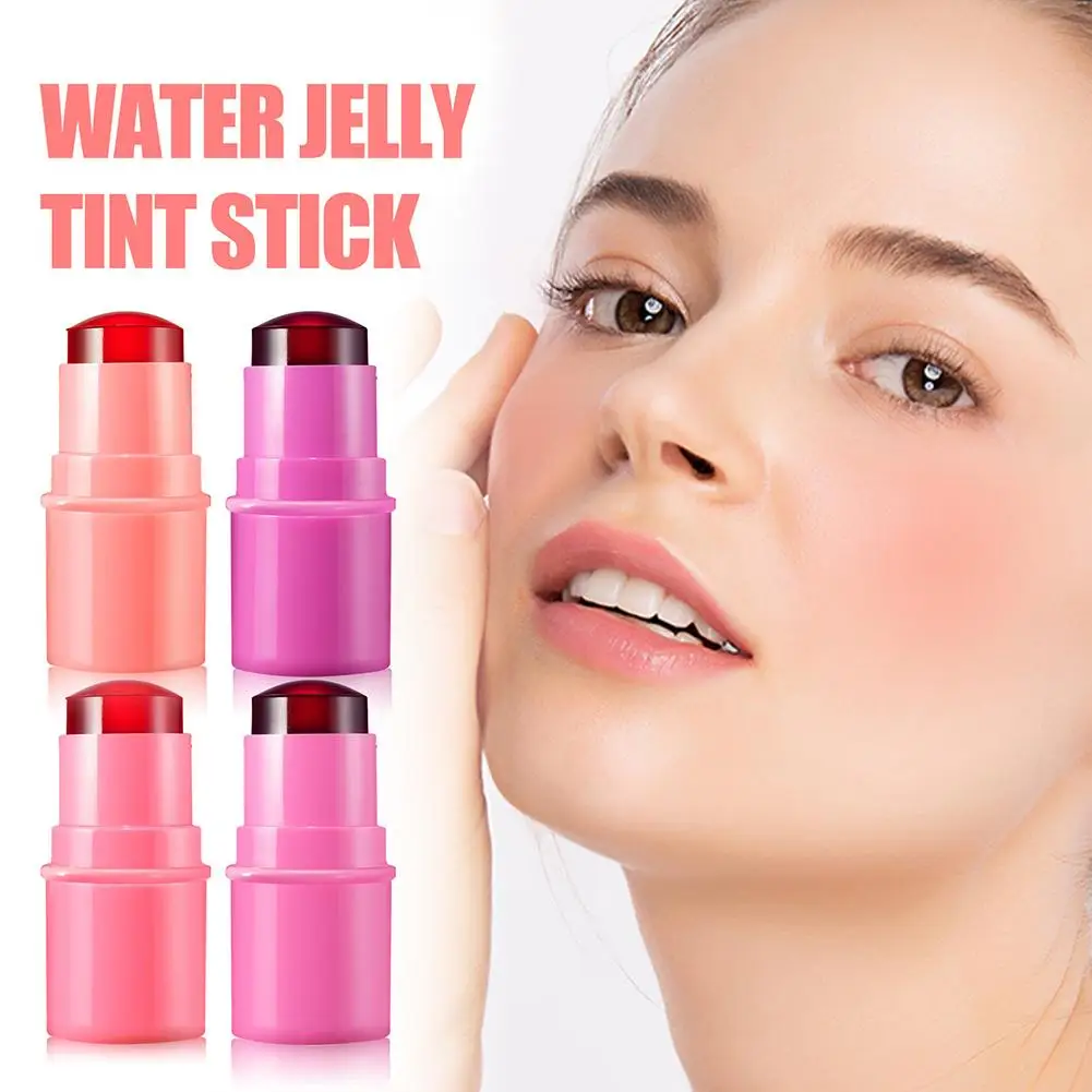 Fruit Jelly Powder Blusher Lazy People Lip Gloss Stick Skin Makeup to Even Easy Blush Apply Face Lipstick Highlight A3C0