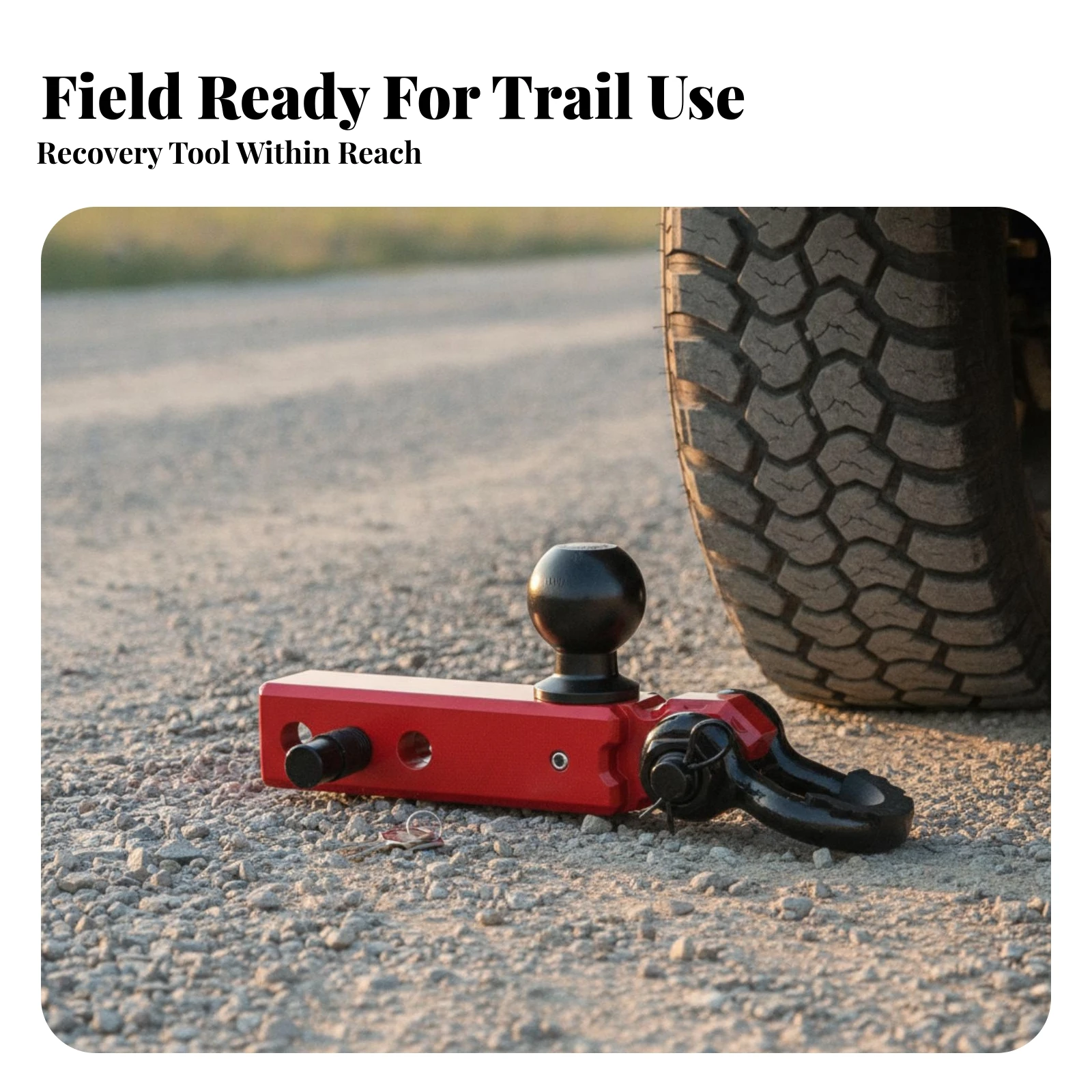Hitch Ball Mount with Tow Shackle Heavy-Duty Hardware for Drivers, Towing