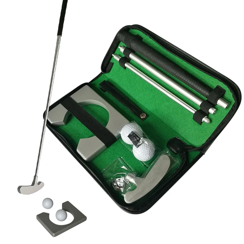 

Golf Training Club Mini Golf Equipment Practice Kit Golf Training Aid Tool Portable Golf Putter Practice Set,Right Left