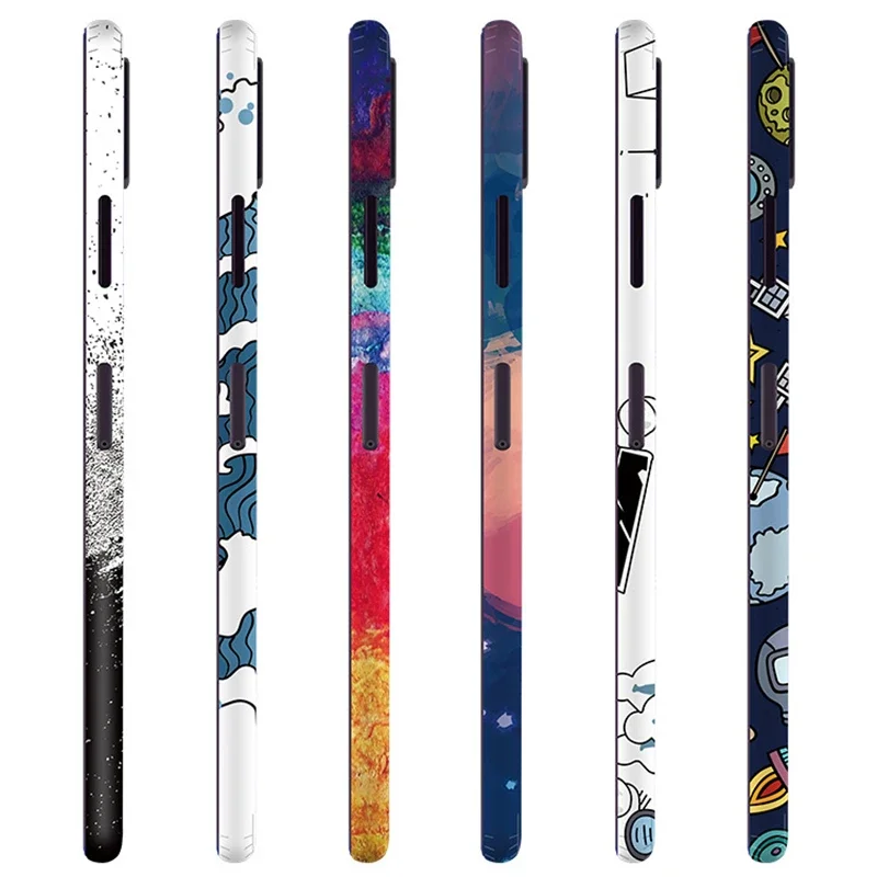 3D Colorful Cute Pattern Matte Skins Film Wrap Skin Phone Sticker For iPhone XS MAX XR XS 8 7 6 6S Plus SE 2020 Cartoon Sticker