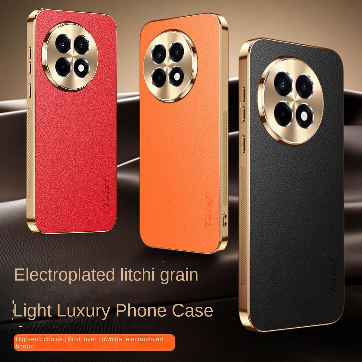 

Роскошный веганский кожаный чехол для телефона OnePlus Ace 5 Ultra Pro, защита объектива, гальванический противоударный чехол для OnePlus 13R, задняя крышка