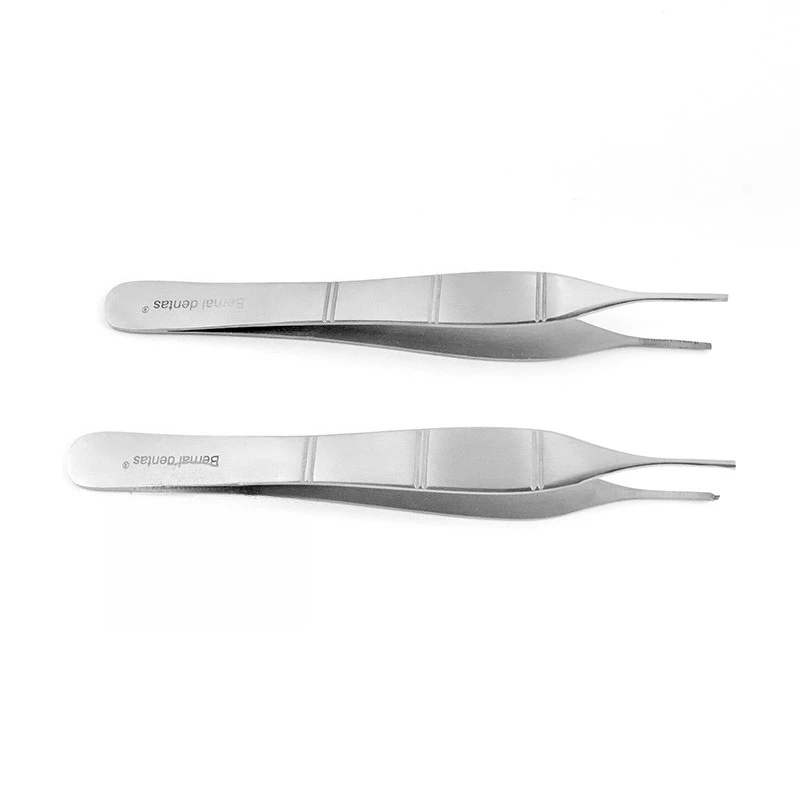 

2Pcs Dental Edison Tweezers Large-Belly Tweezers with Tooth Hooks High-Quality Stainless Steel Cosmetic Plastic Surgery Tweezers