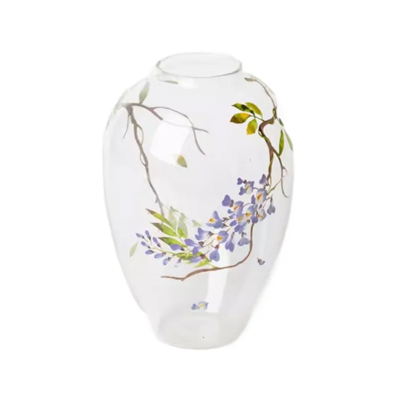 

Стеклянная ваза серии Private Collection, стеклянный цветочный орнамент, цветочная композиция для гостиной