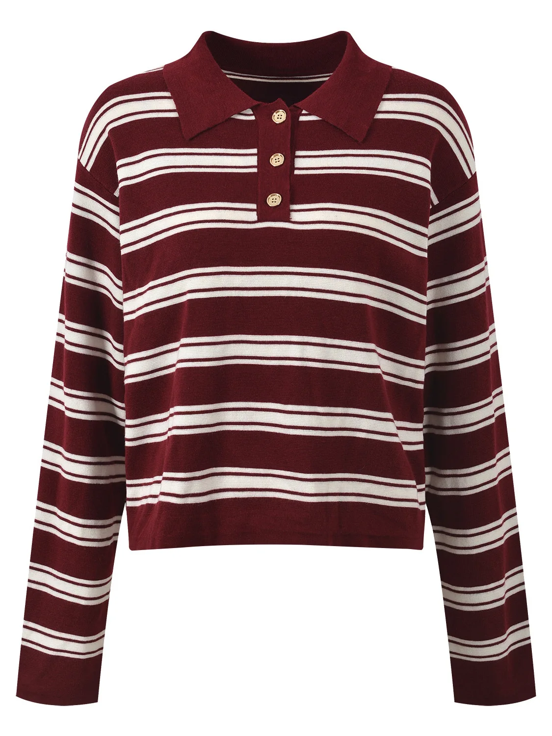 

Autumn 2025 Casual Striped Ne Knitted Sweater Top Versatile Warm Long Sve Commute Sle Straight Cut Fem Knitwear