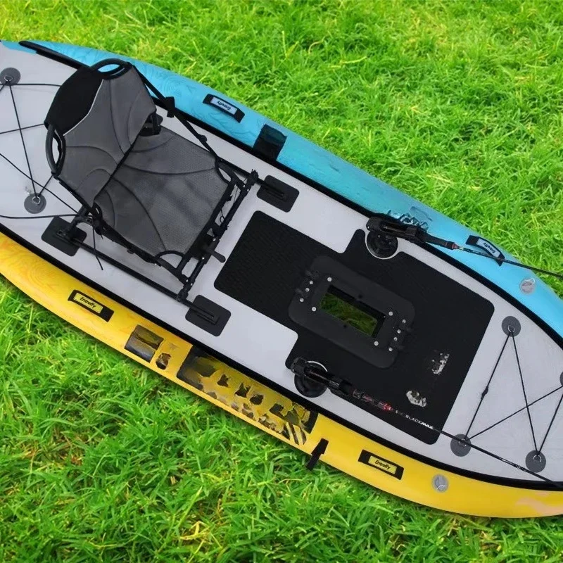 Wholesale new series water amusement equipment two-color inflatable fishing pedal boat kayak