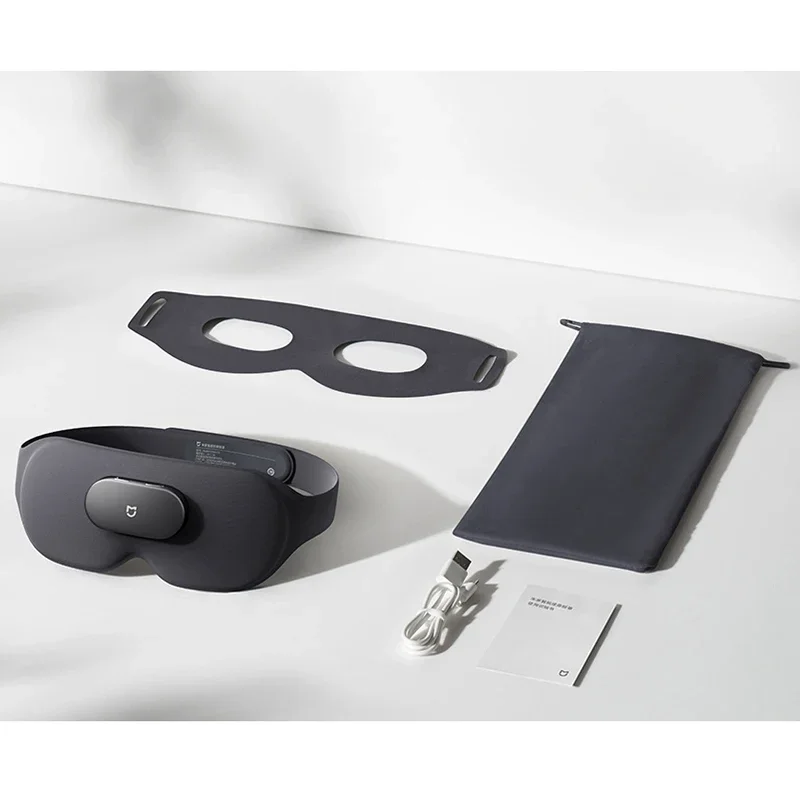 قناع عين للتدليك الذكي من Xiaomi Mijia، ضغط ساخن، تدليك اهتزاز ثلاثي الأبعاد، تظليل 800 مللي أمبير في الساعة، مدلك عين ذكي لتطبيق Mi Home