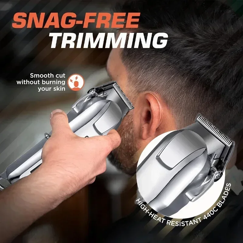 ماكينة حلاقة احترافية للرجال ماكينة حلاقة عالية الطاقة قابلة للتعديل ماكينة قص الشعر اللاسلكية 0 ماكينة قص الشعر