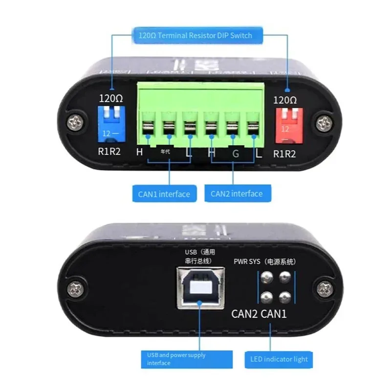 

Waveshare USB To CAN FD Adapter Industrial CAN/CAN FD Bus Data Logic Analyzer With Communication For Windows