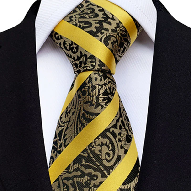 New Style Fashion Men\'s Tie 8 cm Silk Necktie Woven Gravatas For Men Striped Floral Fit Wedding Fomal Party Shirts Accessories