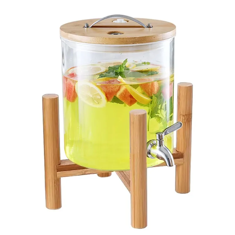 

Adjustable beverage dispenser holder holds gallon-capacity beverage glass jars and jugs, width up
