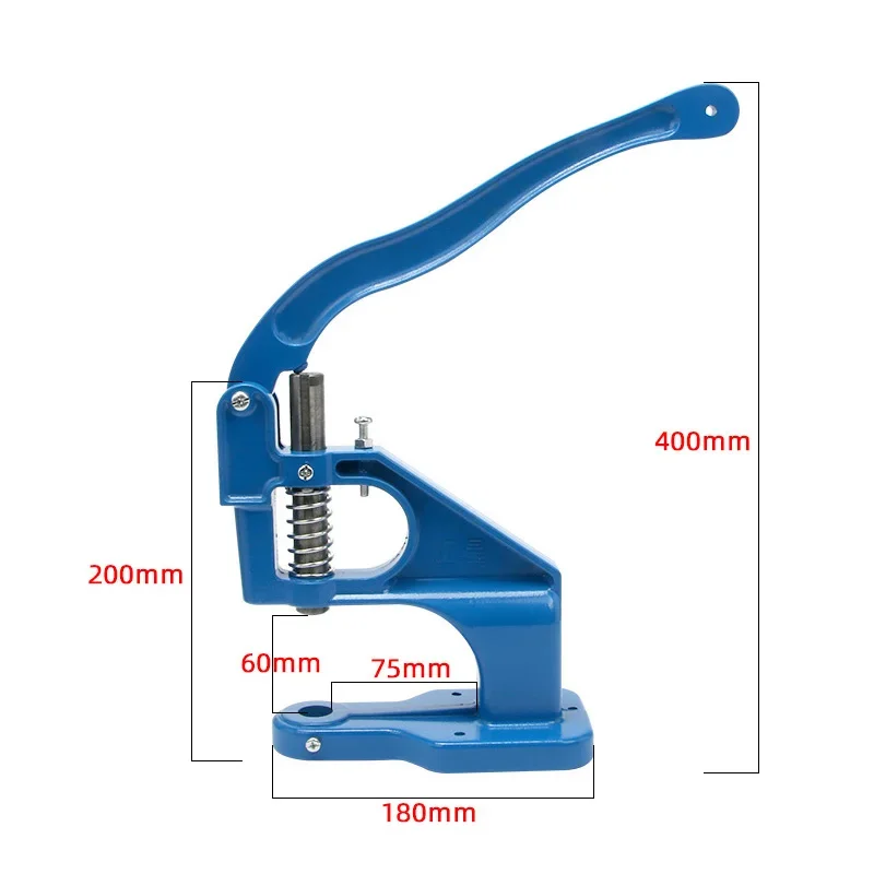 Manual Hand Press Machine Tool for Metal Press Snap Buttons Rivets Jeans Buttons Eyelets Grommets Installation Dies Hole Puncher