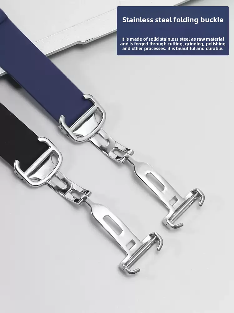 21 متر المعادن الصلب المسامير الفرقة ل كارتييه سانتوس ساندوز 100 WSSA0009 WSSA0018 حزام ساعة اليد سيليكون حزام الساعات المطاط الرجال معصمه