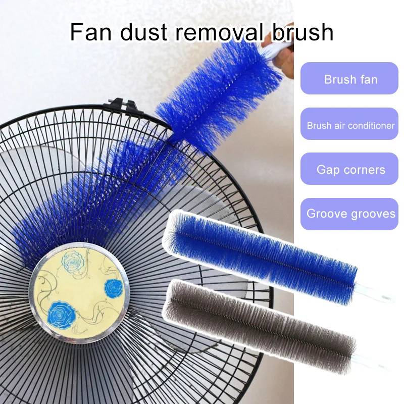 Long Handle Dust Fan Brush Soft Air Conditioning Removal Brush Flexible Windows Car Cleaner Home Furniture Shutter Cleaning Tool