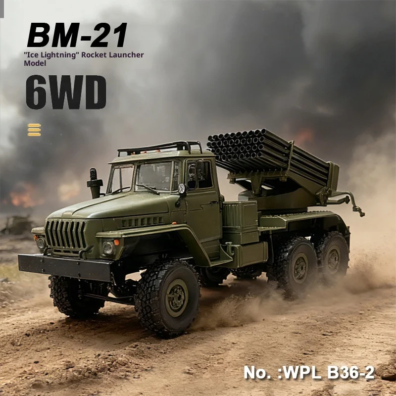 

Military BM-21 'Hail' Rocket Launcher Model 1:16 Scale Remote Control Car Toy For Boys Children Full Proportion Play Vehicle