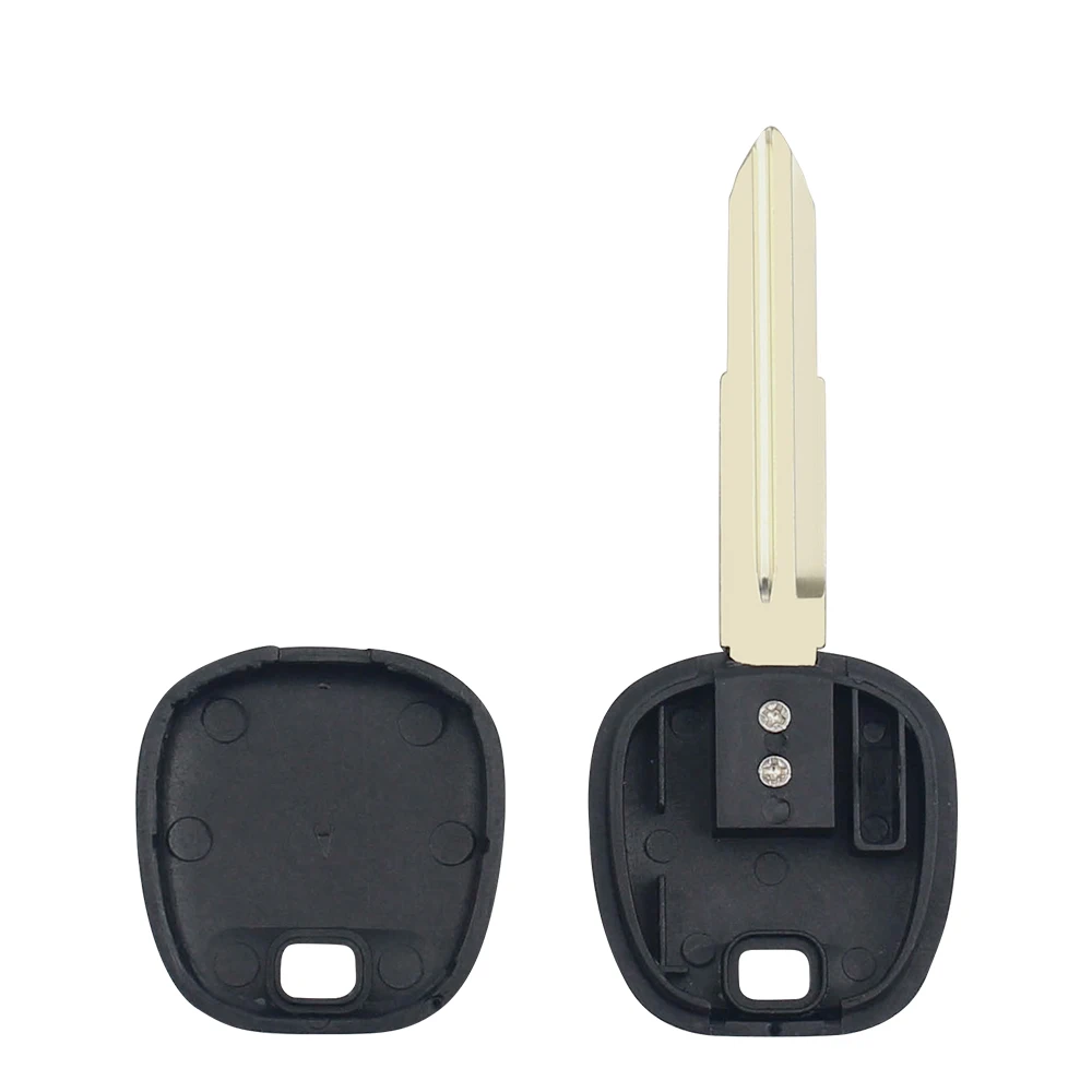 KEYYOU Transponder Chip Key Shell Blank Car Key Case For Toyota 2002 2003 2004 2005 Uncut TOY41 Blade No Chip Fob