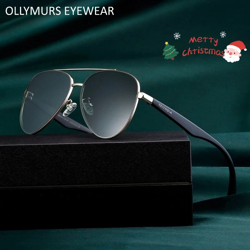 

OLLYMURS классические трендовые мужские поляризационные солнцезащитные очки-пилот HD с защитой от УФ-лучей, нейлоновые линзы, модные оптические очки по рецепту 8255