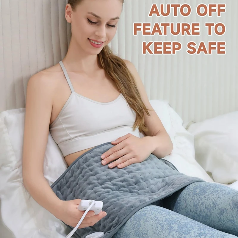 Heating Pad For Pain Relief, With Auto Shut Off & 6 Heat Settings, Super Soft For Back, Neck, Shoulders, 30X60cm