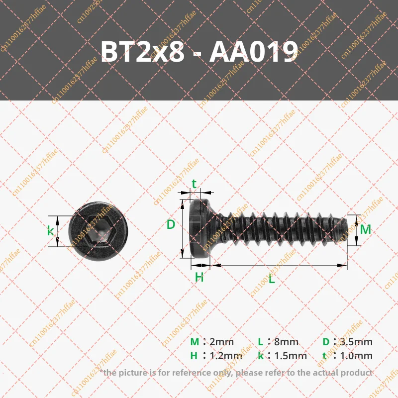 Original BT2x8 Self-Tapping Screw for Bambu Lab | Brand New Cylindrical Head Standard Parts (AA019)