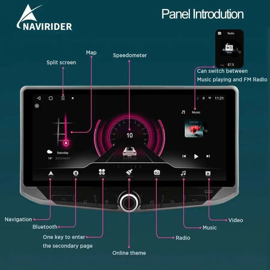 10.88 "rádio do carro para honda crv CR-V 2012 2015qled tela android 14 player de vídeo carplay suporte móvel gps multimídia estéreo