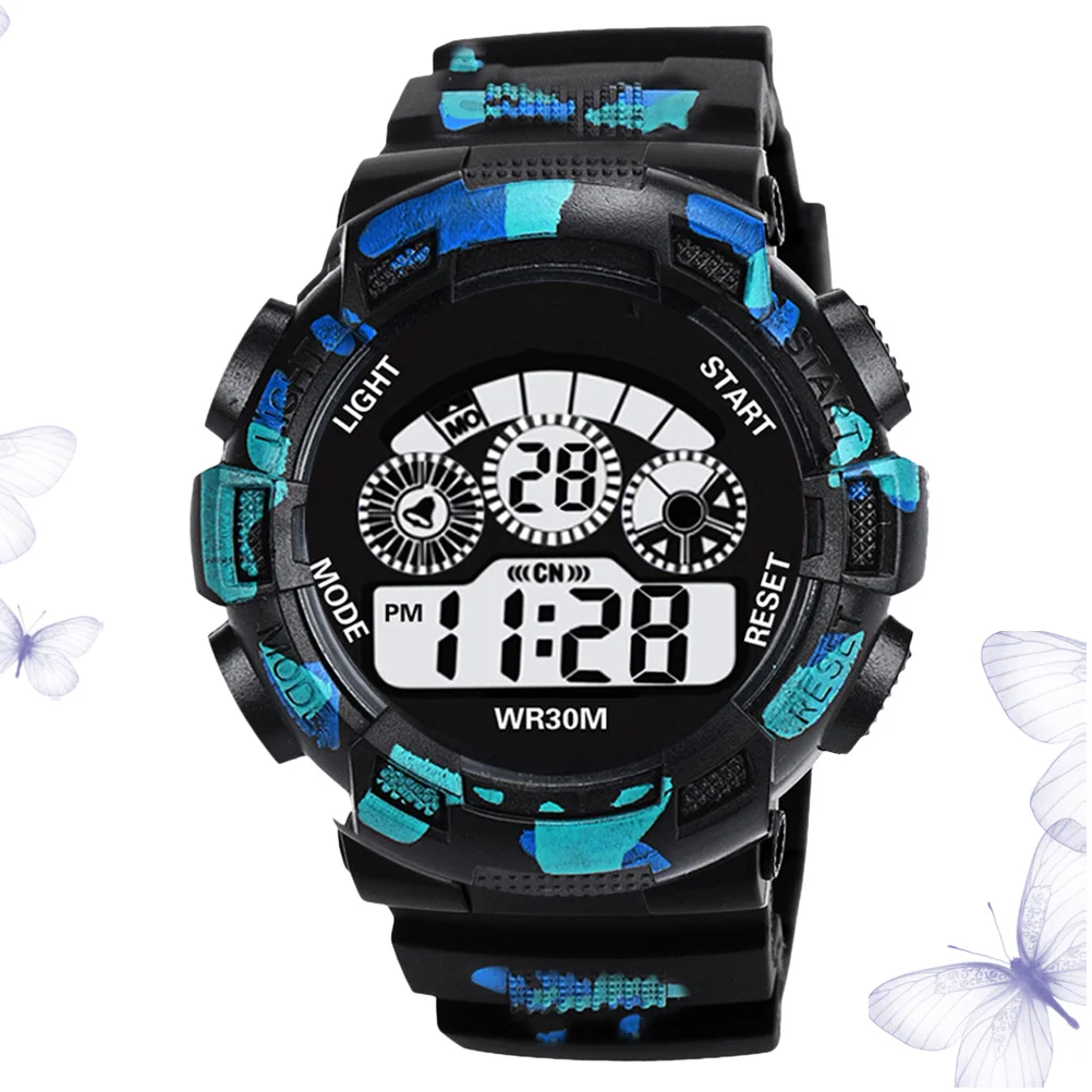 

Camouflage Electronic Watch Waterproof Sports Digital Display Men Watch Alarm LED Backlight Countdown Timer Swim Snorkel Gift