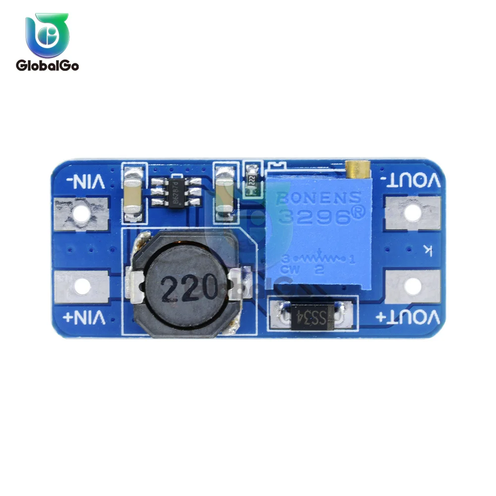 MT3608 DC-DC Step Up Converter Booster Power Supply Module Boost Step-up Board MAX output 28V 2A for Arduino Diy Kit