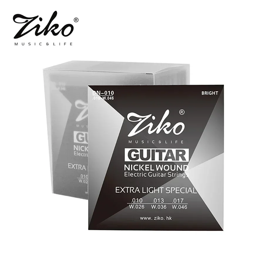 Ziko DN Series 10 Sets Electric Guitar Strings Hexagonal Core Nickel Plated Alloy Winding 009-042/010-046 Strings Wholesales