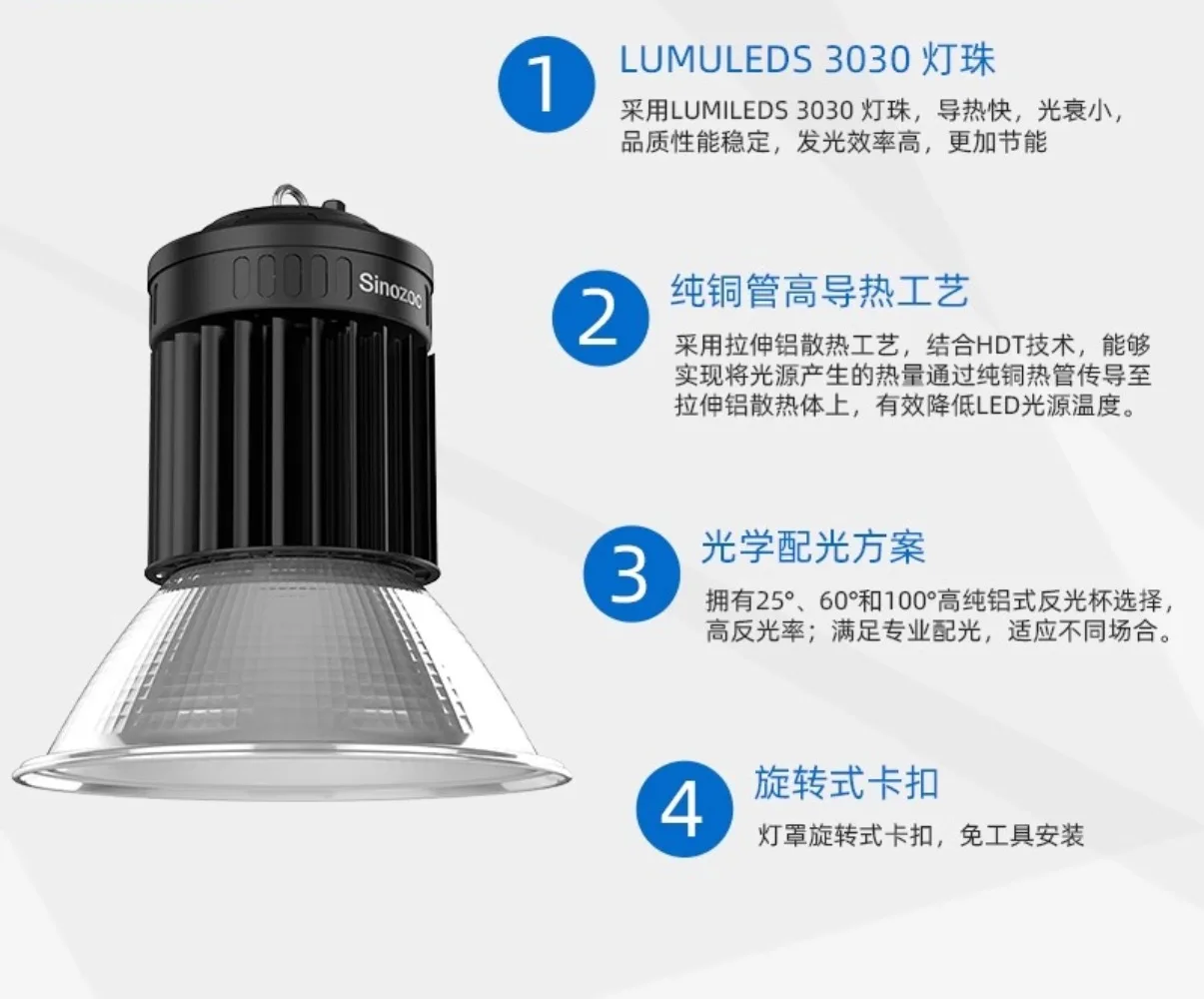 Factory Lighting Mining Light Workshop Warehouse High Power Chandelier Badminton Hall Ceiling Light