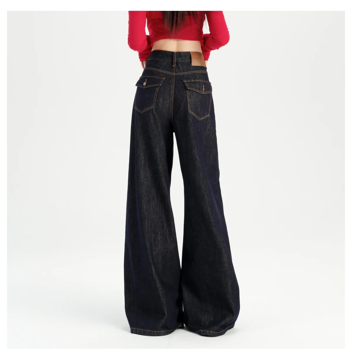 Streetwear Harajuku Women's straight leg wide leg jeans American Retro Classic Baggy Denim Pants Y2K Casual  Denim Trouser 2025