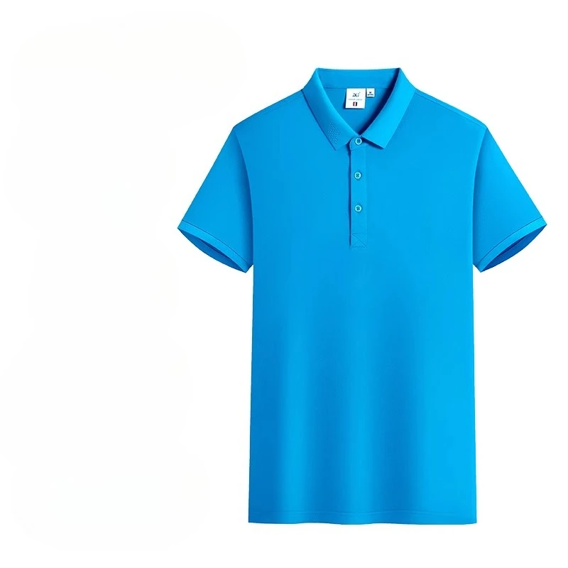 Logotipo personalizado camisa polo respirável casual empresa grupo roupas lapela manga curta camisas polo roupas de trabalho impressão bordado