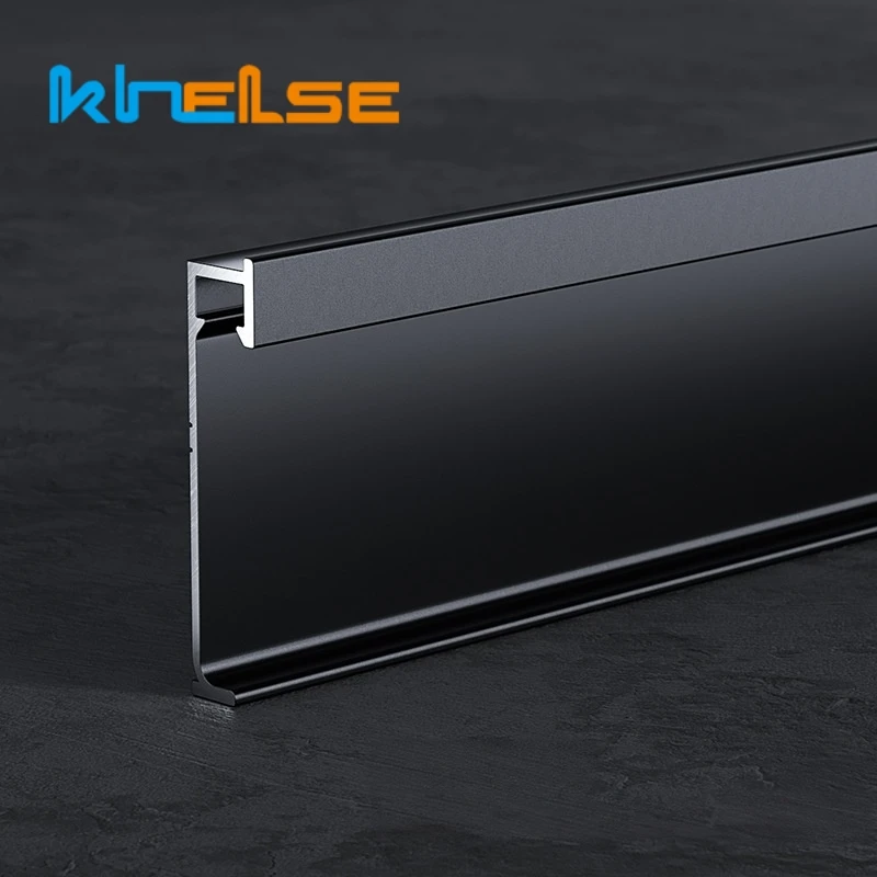 10pcs/Lot H6cm LED Skirting Line Aluminium Profile Metal Wall Baseboard Channel Down Glowing Hidden Linear Bar Strip Light
