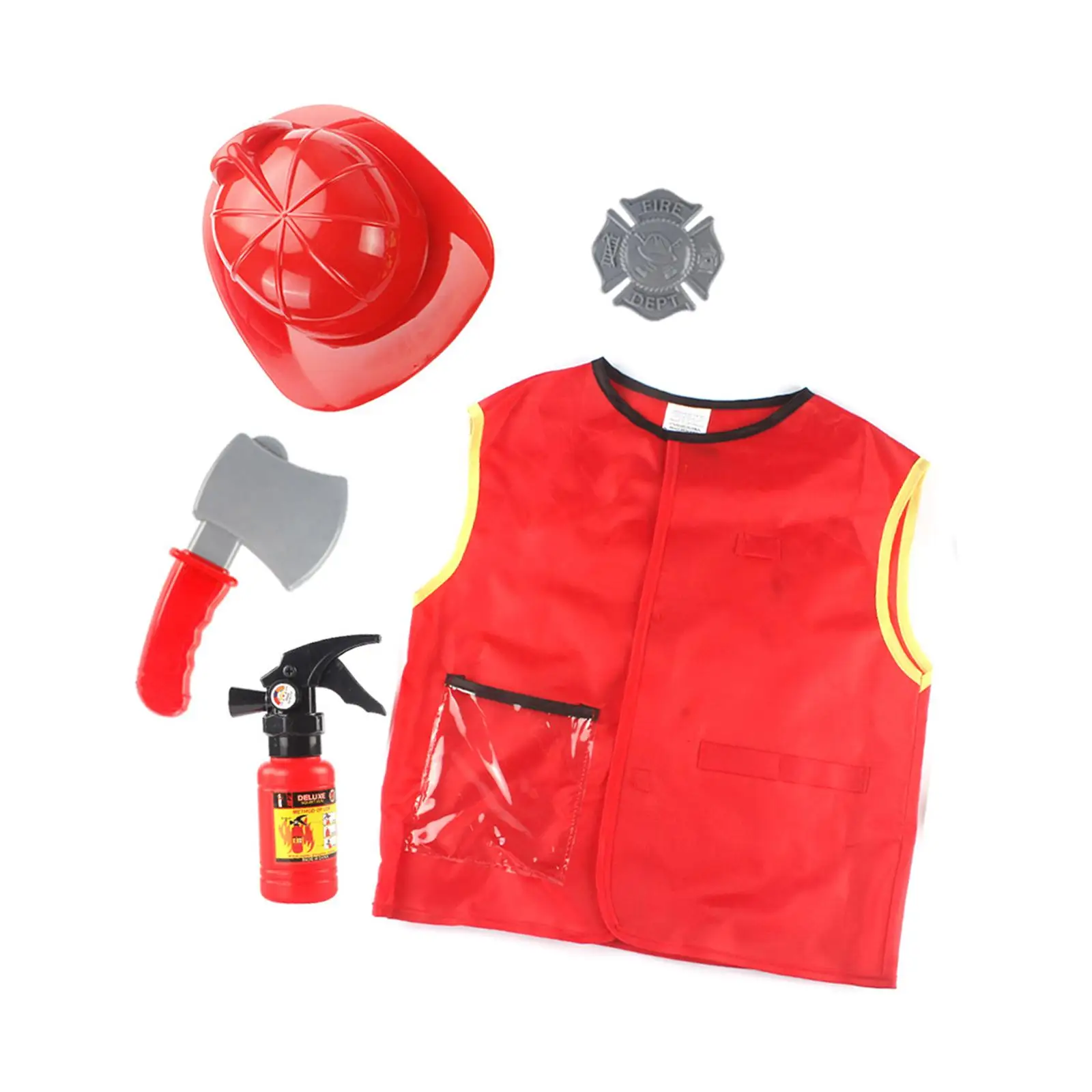 

Kids Fireman Costume Set for Boys Girls Firefighter Clothes for Carnival Holiday