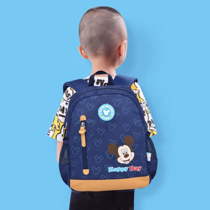 Mochila de Mickey Mouse de Disney, bolso para niños de guardería de 2 a 6 años, gran capacidad, bonito uso diario escolar Kawaii