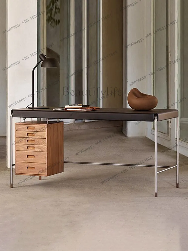 LS Bauhaus desk stainless steel industrial retro style designer with locker desk