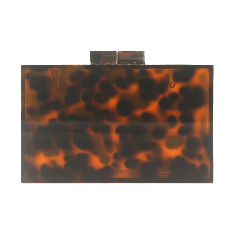 

Luxury Handbags Women Bags Designer leopard Acrylic Box Evening Clutch Bags Wedding Women Dinner Dress Purses Ladies Chain Totes