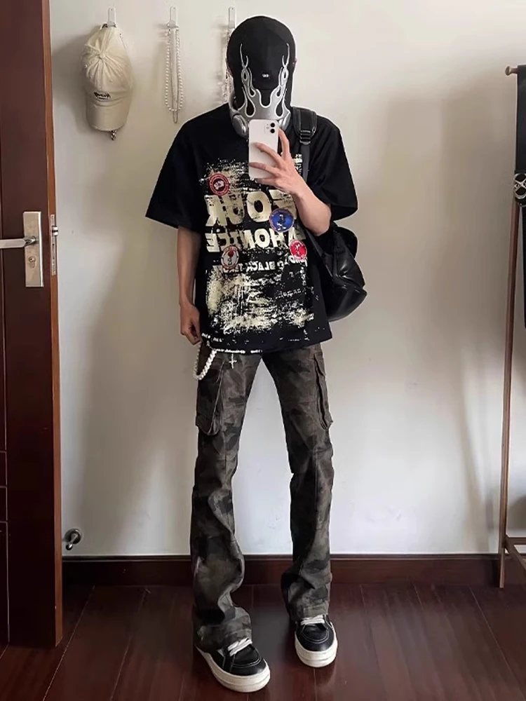 

Slim Fit Camouflage Workwear PantsMen's Summer Thin Bend Knife PantsCleanFitrw Straight Leg PantsMen's Faionable Loose Fit