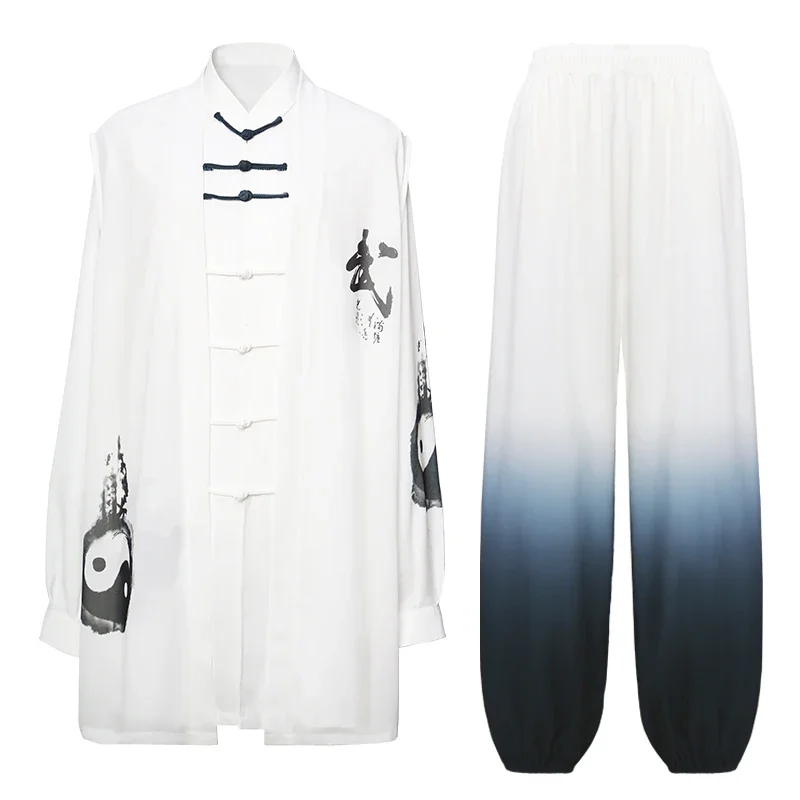 Long Sleeved Wushu Traditional Taichi Suit Chinese Triditional Tai Chi Wushu Kungfu Classical Practice Clothes Performance