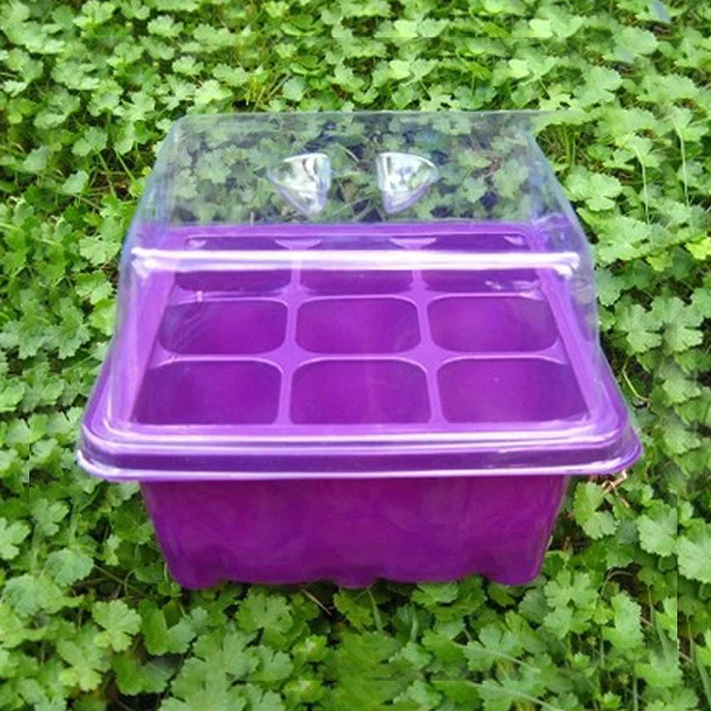 

2pcs 9 Holes High Quality Plant Growing Tray For Indoor Garden Starter Kit Durable Planting Container Transparent Cover