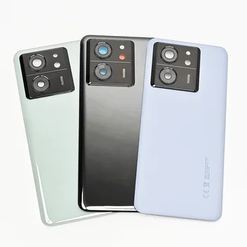 샤오미 13T 프로 5G 용 후면 유리 커버, 후면 문짝 교체 배터리 케이스, 후면 하우징 커버, Mi13T 카메라 렌즈 포함