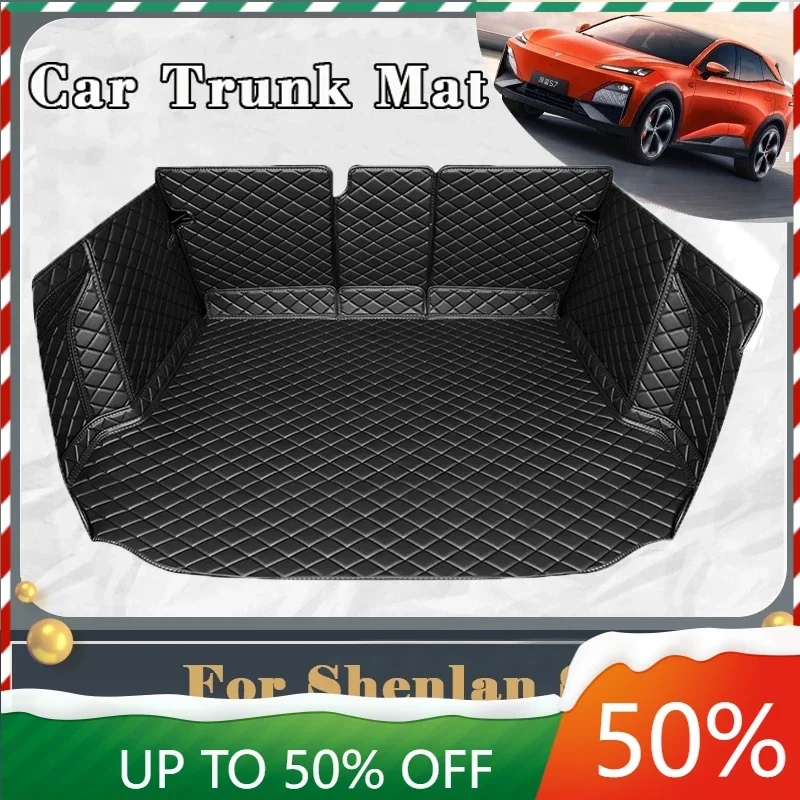 Car Trunk Mat For Changan Shenlan Deepal S7 2023 2024 2025 Dirt-resistant Fully Trunk Mat Luxury Rear Cargo Tray Car Accessories