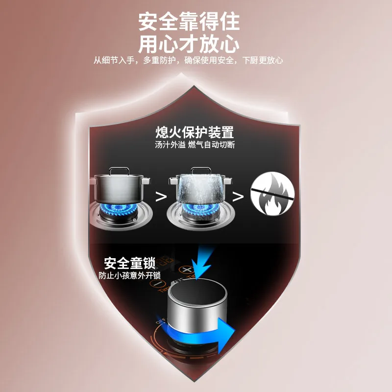 ダブルホールファイヤーガスストーブ、家庭用クックトップ、強化ガラスパネル、天然、刺liquefied、2バーナー、内蔵、キッチンクッカーツール