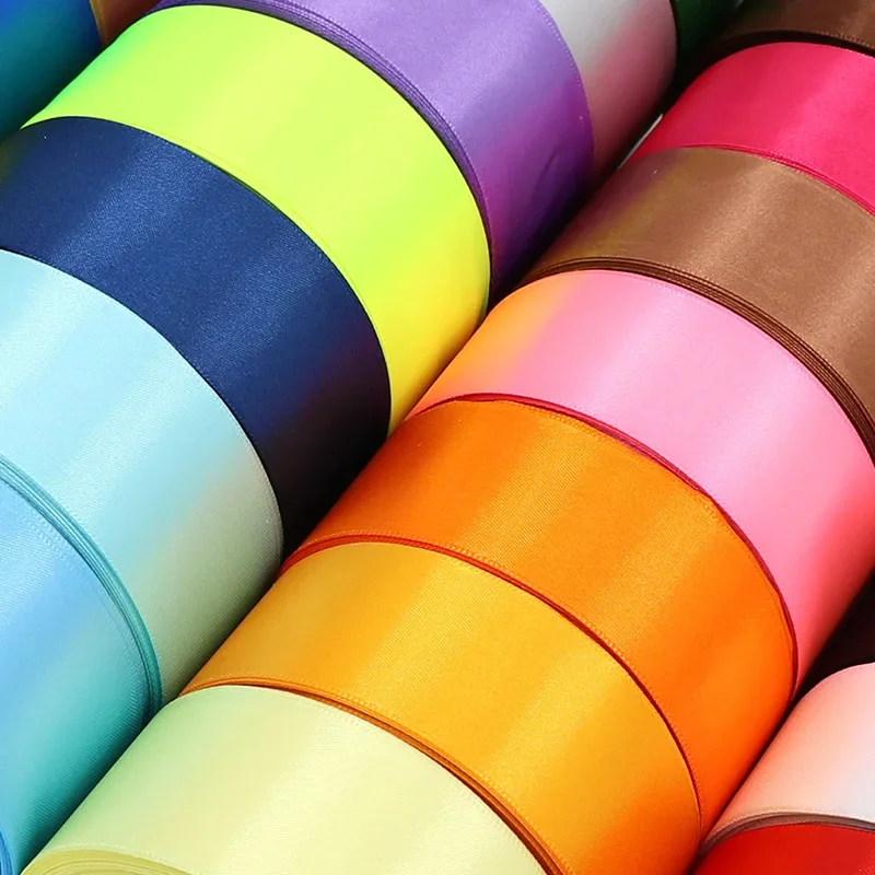 HL 6/10/15/20/25/40/50mm 25 Yards Satin Ribbons DIY Artificial Silk Roses Supplies Handicraft Sewing Accessories Material