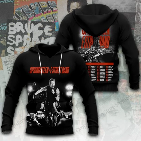 

Толстовка с 3d принтом Heavy Metal Bruce Springsteen Band для мужчин и женщин, модная толстовка с капюшоном большого размера в стиле рок, детское пальто для мальчиков, Sudaderas